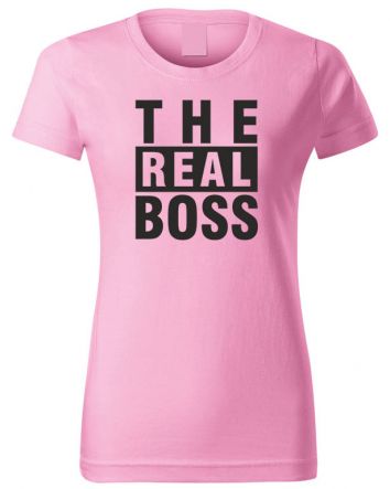 The Real Boss-Női póló-XS-Rózsaszín