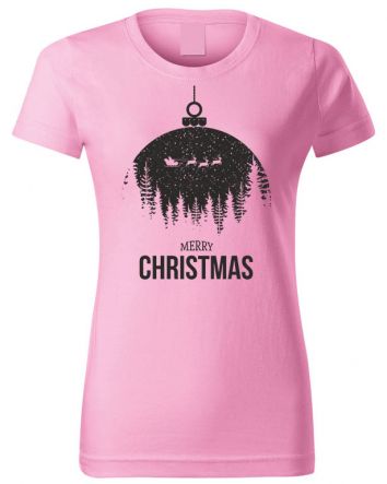 Merry Christmas Női póló-Női póló-XS-Rózsaszín