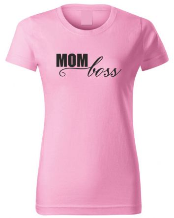 Mom Boss-Női póló-XS-Rózsaszín