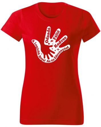 Anya kéz-Női póló-XS-Piros