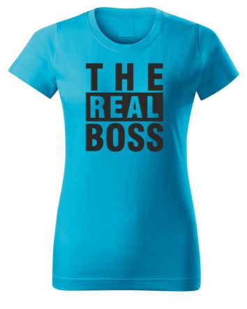 The Real Boss-Női póló-XS-Türkiz