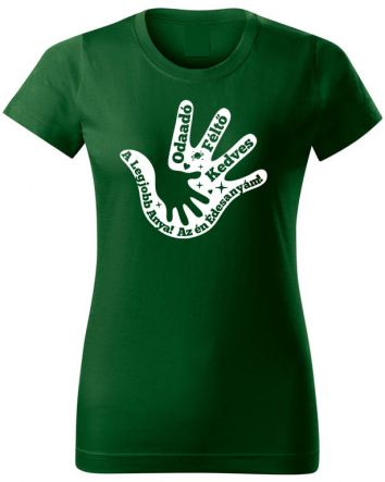 Anya kéz-Női póló-XS-Zöld