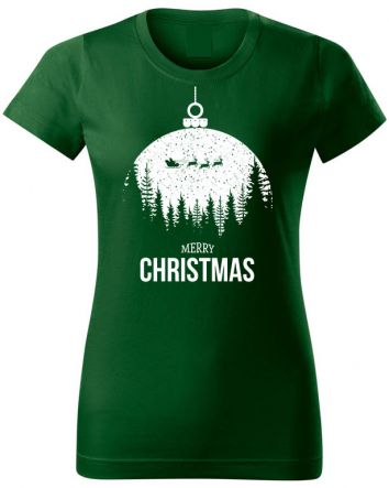 Merry Christmas Női póló-Női póló-XS-Zöld