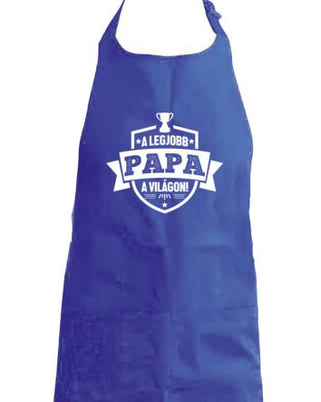 A legjobb Papa a világon címer Kötény-Kötény-One size-Kék