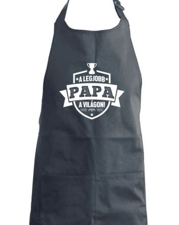 A legjobb Papa a világon címer Kötény-Kötény-One size-Palakő
