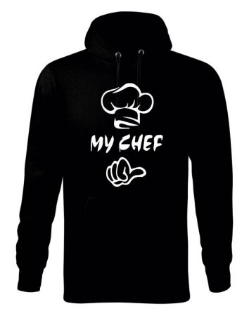 My Chef Férfi kapucnis pulóver-Férfi kapucnis pulóver-S-Fekete