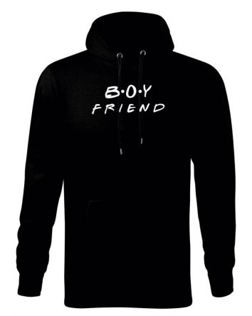  Boy Friend Férfi kapucnis pulóver-Férfi kapucnis pulóver-S-Fekete