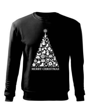 Karácsonyfa Férfi pulóver-Férfi pulóver-S-Fekete