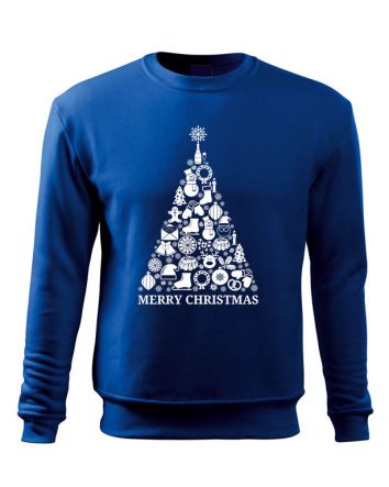 Karácsonyfa Férfi pulóver-Férfi pulóver-S-Kék