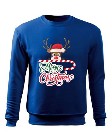 Karácsony rénszarvas Férfi pulóver-Férfi pulóver-S-Kék