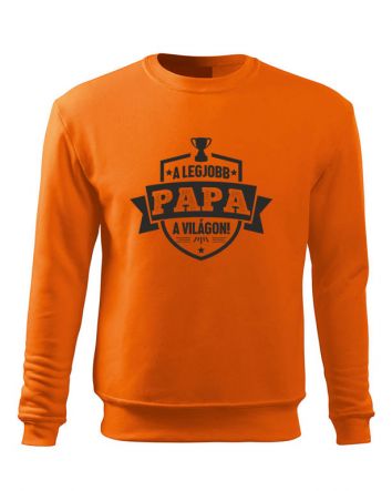 A legjobb Papa a világon címer Férfi pulóver-Férfi pulóver-S-Narancs