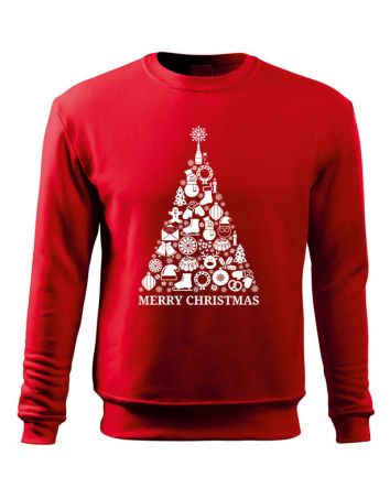 Karácsonyfa Férfi pulóver-Férfi pulóver-S-Piros