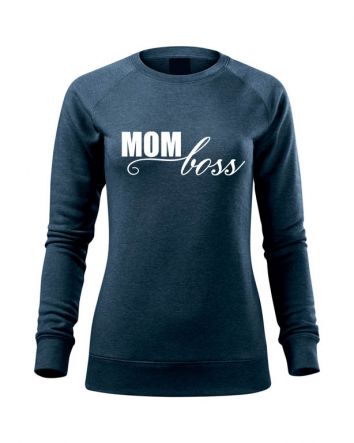 Mom Boss Női pulóver-Női pulóver-XS-Farmerkék melírozott