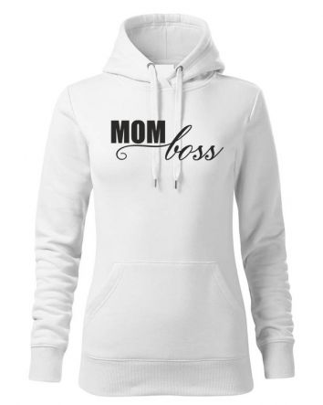 Mom Boss Női kapucnis pulóver-Női kapucnis pulóver-XS-Fehér