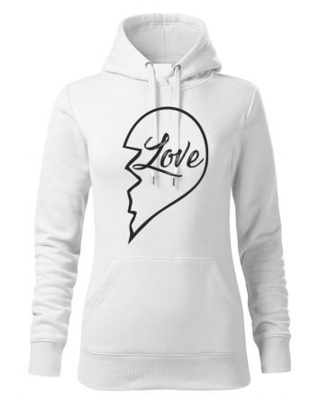 True Love - Love Női kapucnis pulóver-Női kapucnis pulóver-XS-Fehér
