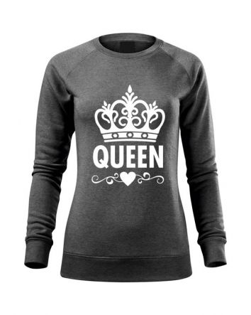 Queen Női pulóver-Női pulóver-XS-Sötétszürke melírozott