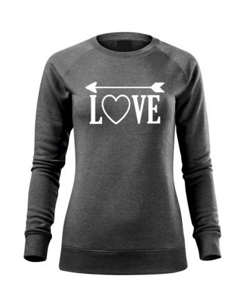 Love Női pulóver-Női pulóver-XS-Sötétszürke melírozott