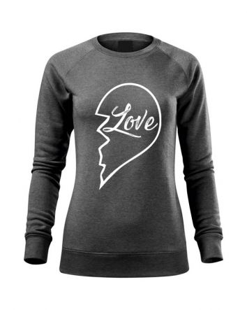 True Love - Love Női pulóver-Női pulóver-XS-Sötétszürke melírozott