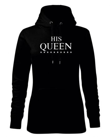 His Queen Női kapucnis pulóver-Női kapucnis pulóver-XS-Fekete