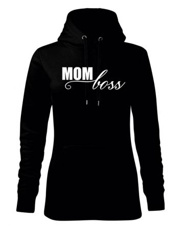 Mom Boss Női kapucnis pulóver-Női kapucnis pulóver-XS-Fekete