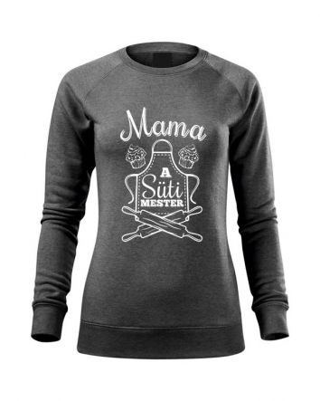Mama a Süti mester Női pulóver-Női pulóver-XS-Sötétszürke melírozott