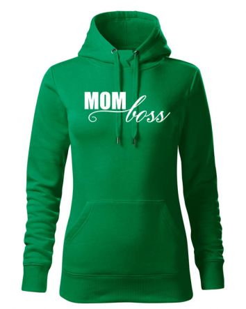 Mom Boss Női kapucnis pulóver-Női kapucnis pulóver-XS-Fűzöld
