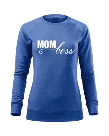 Mom Boss Női pulóver-Női pulóver-XS-Kék melírozott