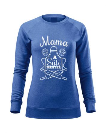 Mama a Süti mester Női pulóver-Női pulóver-XS-Kék melírozott