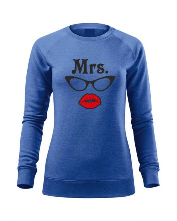 Mrs Száj Női pulóver-Női pulóver-XS-Kék melírozott