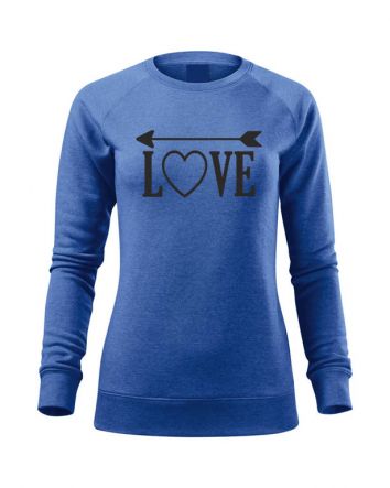 Love Női pulóver-Női pulóver-XS-Kék melírozott