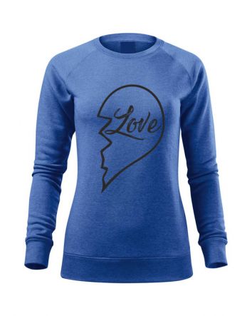 True Love - Love Női pulóver-Női pulóver-XS-Kék melírozott
