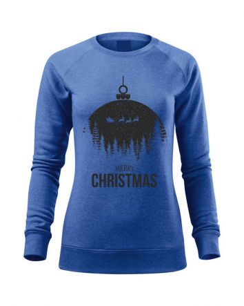 Merry Christmas Női pulóver-Női pulóver-XS-Kék melírozott