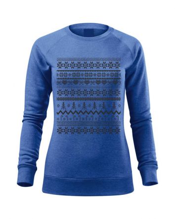 Kötött Karácsony Női pulóver-Női pulóver-XS-Kék melírozott