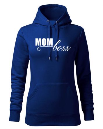 Mom Boss Női kapucnis pulóver-Női kapucnis pulóver-XS-Kék