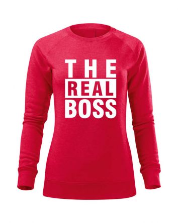 The Real Boss Női pulóver-Női pulóver-XS-Piros melírozott