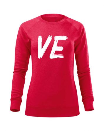 Love - Ve Női pulóver-Női pulóver-XS-Piros melírozott
