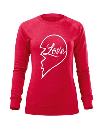 True Love - Love Női pulóver-Női pulóver-XS-Piros melírozott