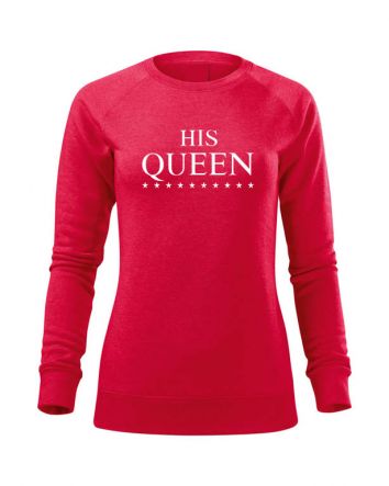 His Queen Női pulóver-Női pulóver-XS-Piros melírozott