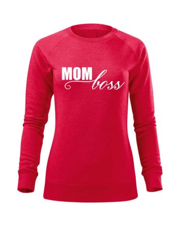 Mom Boss Női pulóver-Női pulóver-XS-Piros melírozott
