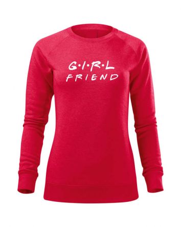 Girl Friend Női pulóver-Női pulóver-XS-Piros melírozott