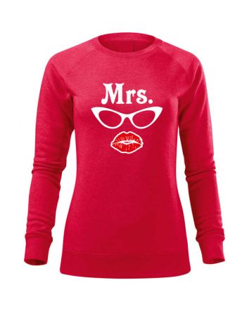 Mrs Száj Női pulóver-Női pulóver-XS-Piros melírozott