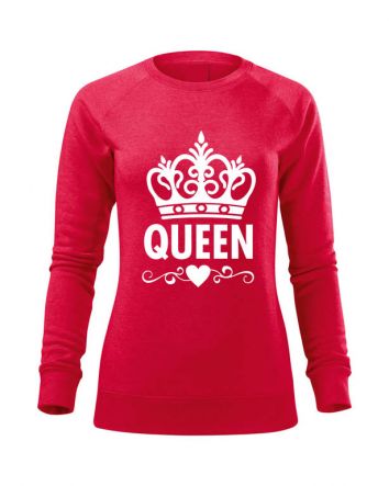 Queen Női pulóver-Női pulóver-XS-Piros melírozott