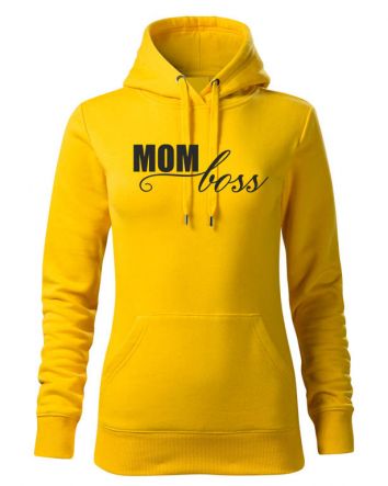 Mom Boss Női kapucnis pulóver-Női kapucnis pulóver-XS-Okkersárga