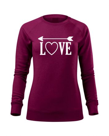 Love Női pulóver-Női pulóver-XS-Fukszia melírozott