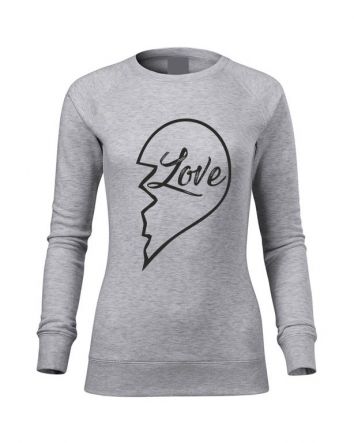 True Love - Love Női pulóver-Női pulóver-XS-Szürke melírozott