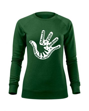 Anya kéz Női pulóver-Női pulóver-XS-Zöld melírozott