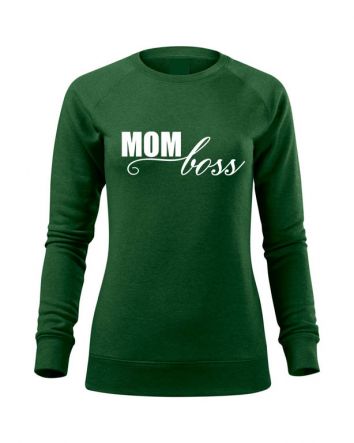 Mom Boss Női pulóver-Női pulóver-XS-Zöld melírozott