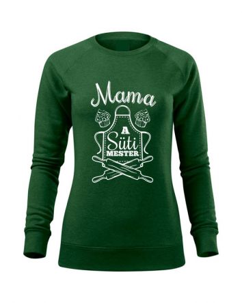 Mama a Süti mester Női pulóver-Női pulóver-XS-Zöld melírozott