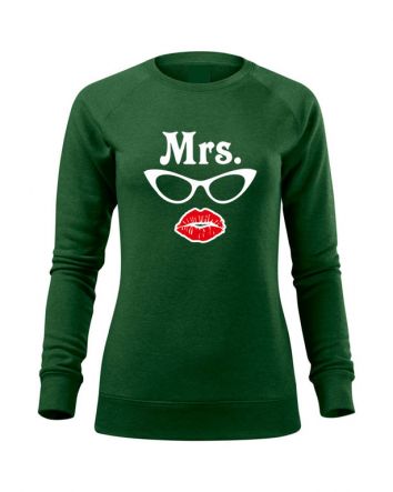 Mrs Száj Női pulóver-Női pulóver-XS-Zöld melírozott