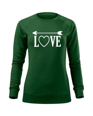 Love Női pulóver-Női pulóver-XS-Zöld melírozott